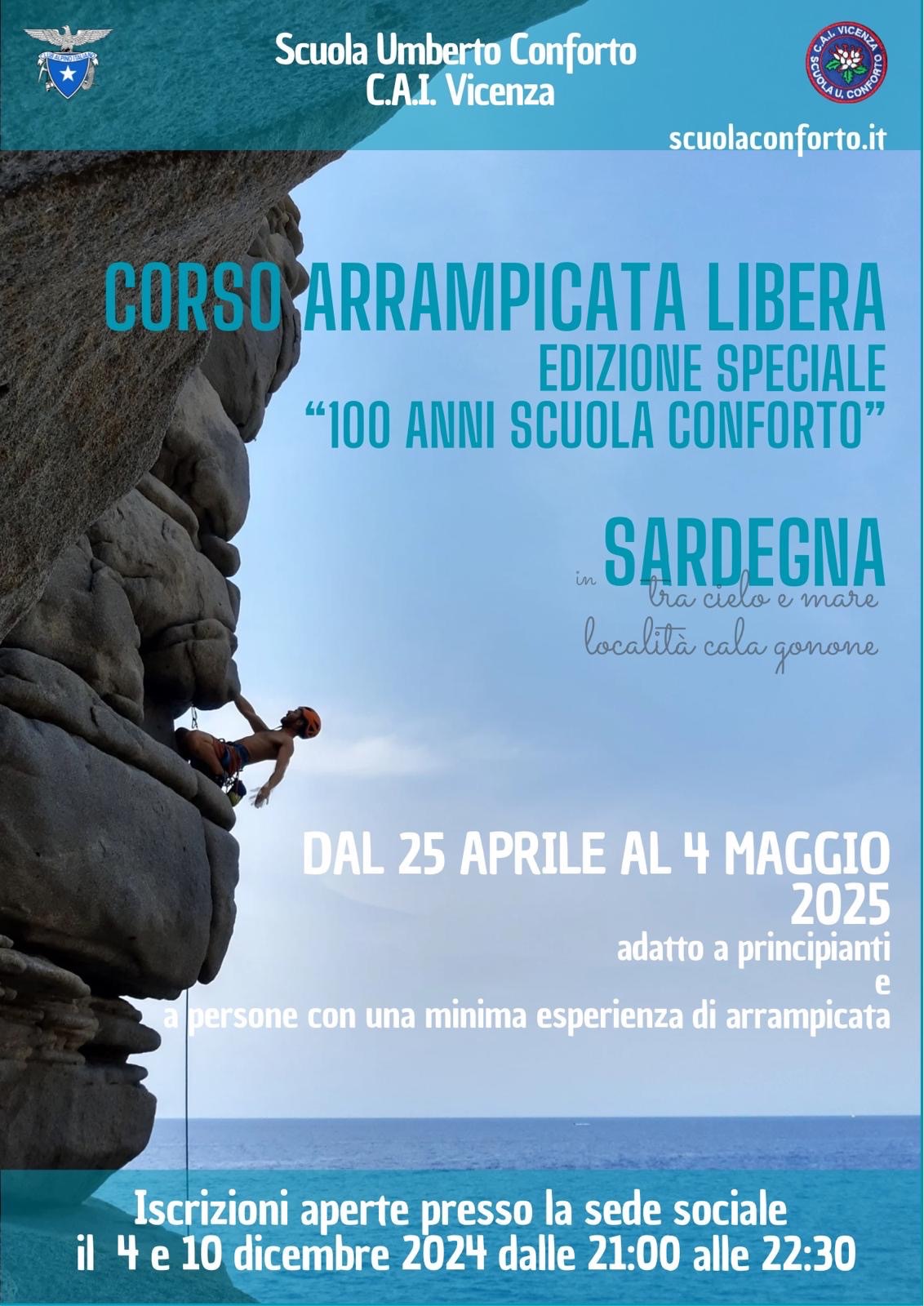 Seconda serata di iscrizione al Corso di Arrampicata Libera AL1 in Sardegna